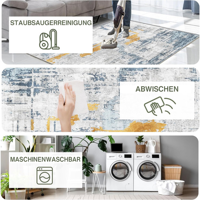 Захисна килимок під офісний стілець WTHYGB для захисту підлоги (90x120 см, синьо-жовтий)