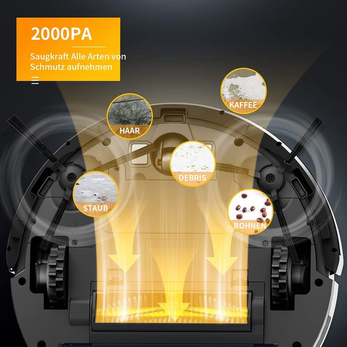 Робот-пилосос EX501 з водяним баком: потужне прибирання твердих поверхонь та килимів, самостійна зарядка, інфрачервоні сенсори, тиха робота