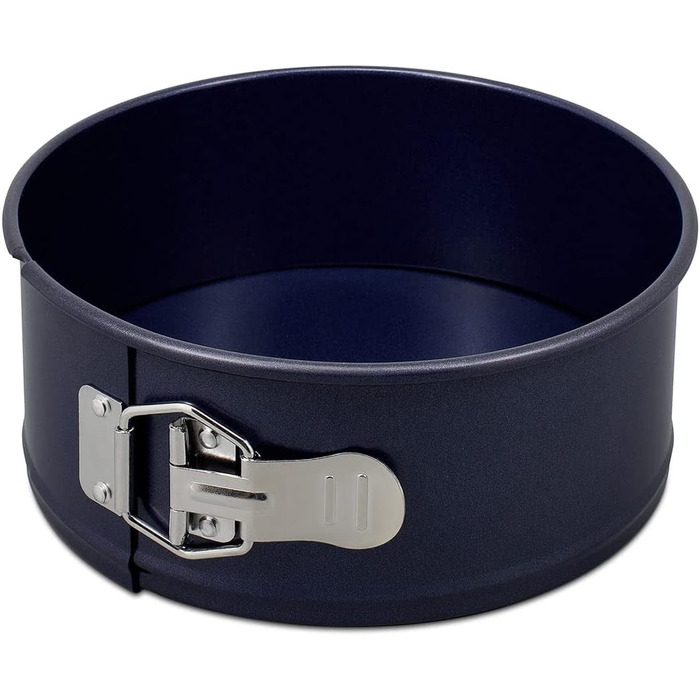 Форма для випічки Zyliss E980194 Springform, з антипригарним покриттям, з вуглецевої сталі, темно-синього кольору, з плоскою основою, 20 см