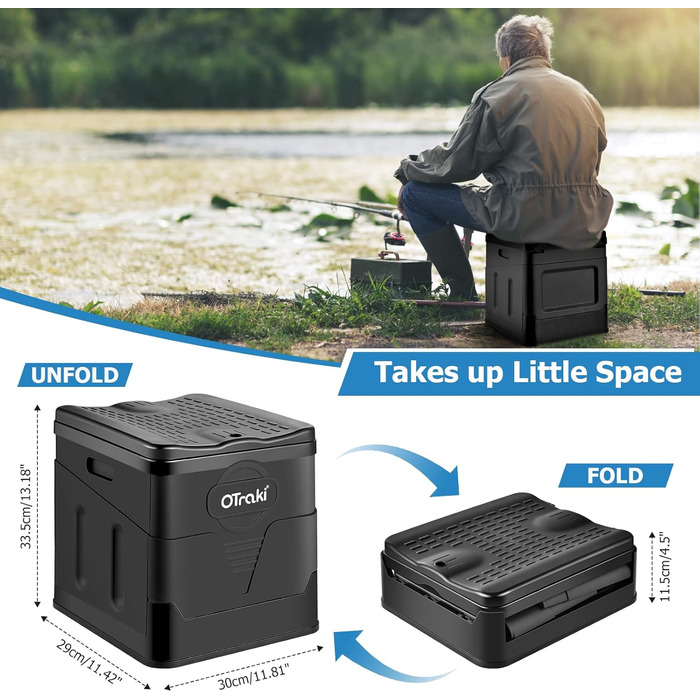 Розкладне туристичне туалетне сидіння OTRAKI - мобільний туалет для кемпінгу, фестивалів та подорожей (12 пакетів)