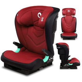 Дитяче автокрісло LIONELO Neal 15-36кг, Isofix, бічні протектори, маркування i-size, регульована спинка в 3 напрямках, регульований по висоті підголівник, система вентиляції (червоний)