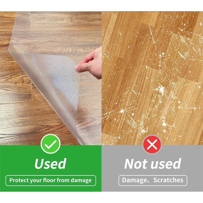 Підкладка під офісний стілець ShareWin 120x150 см - захист підлоги від подряпин, антиковзка, для офісу та дому