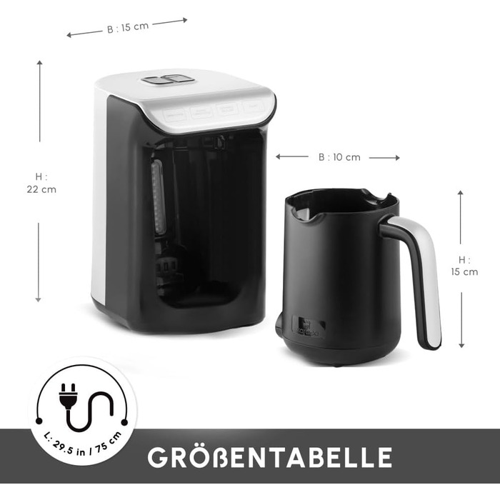 Кавомашина KARACA Hatır для приготування турецького кави з функцією обсмажування, 535W, 5 чашок, автоматичне нагрівання, антрацит