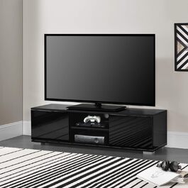 Тумба під телевізор - 34,5x120x40 см - Тумба під телевізор з низькою дошкою (чорна)