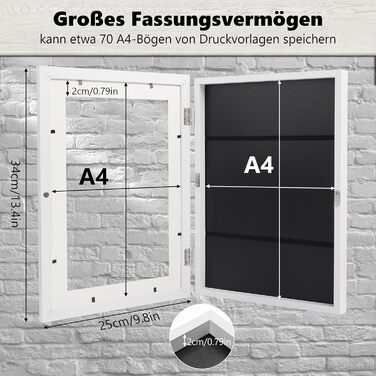 Рамки для дитячих малюнків A4 Kromapolis (2 шт.) з екологічного MDF, дерев'яний колір