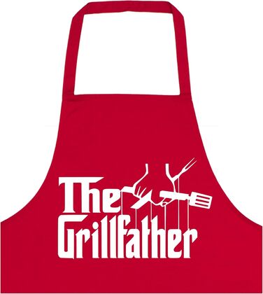 Фартух для барбекю чоловічий The Grillfather BBQ чорний однотонний