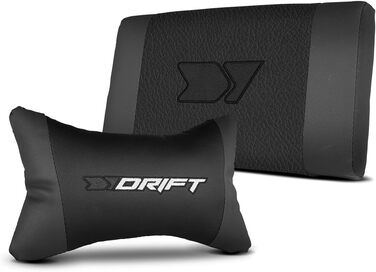 Ігровий крісло DRIFT GAMING DR35 - комфорт та підтримка для геймерів, чорно-сірий, з підголівником та поперековою підтримкою