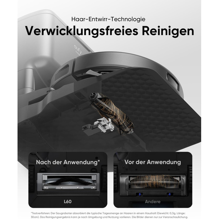 Робот-пилосос eufy L60 SES з док-станцією, потужність 5000Pa, антизаплутування волосся, 60 днів без випорожнення, iPath лазерна навігація (відновлений)