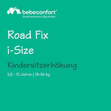 Бустер-бустер Bebeconfort Road Fix i-Size, дитяче крісло ISOFIX, дитяче крісло i-Size, від 3,5 років до 12 років, 15-36 кг, 100-150 см, чорний туман i-Size Чорний туман