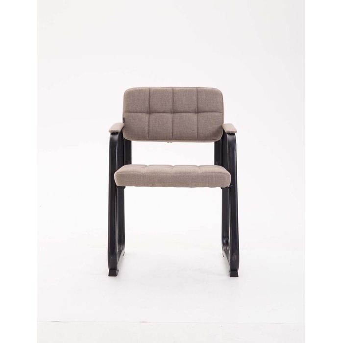 Крісло для відвідувачів Canada B з підлокітниками та м'яким сидінням, металевий каркас, колір: тауп