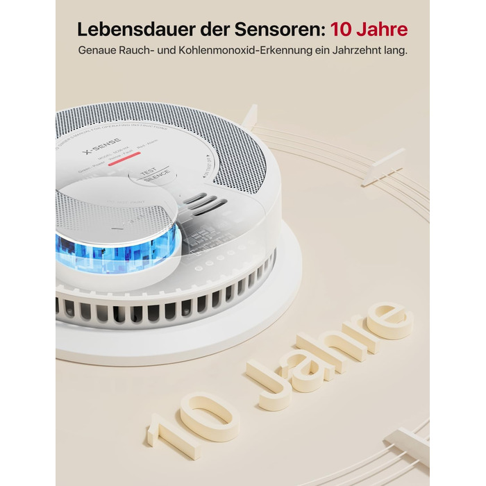 X-Sense Детектор диму та CO з Wi-Fi, 2-в-1, SC06-WX, 1 шт.