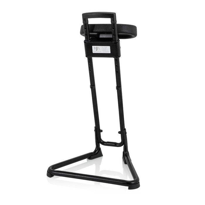 Крісло для роботи TOP WORK 32 з м'яким сидінням з піни PU, металевим каркасом, чорного кольору - hjh OFFICE