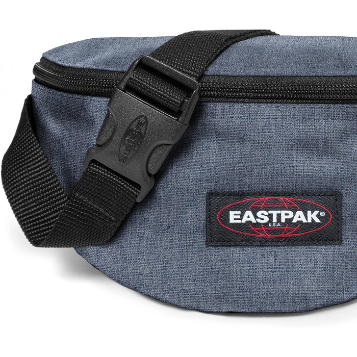 Сумка на пояс Eastpak Springer, 23 см, 2 л, синя (джинси Crafty)