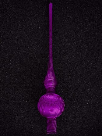 Джек Різдвяна ялинка мереживо Тюрінгського скла 28 см мереживо ручної видувки крижаний лак глянсовий матовий, колір (фіолетовий крижаний лак)