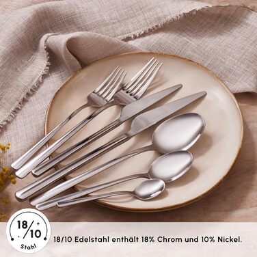 Набір столових приборів Karaca Elegance Serena, 84 шт., нержавіюча сталь, для мийки посуду