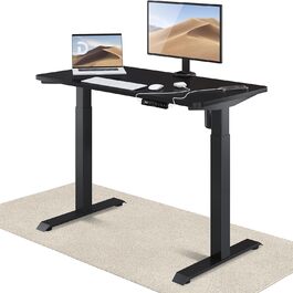 Регульований по висоті стіл 120x60 см - Електричний, стійкий - Стоячий стіл з сенсорним екраном і роз'ємами для зарядки