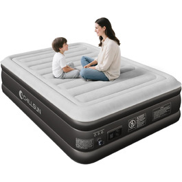 Надувна ліжко ChillSun з електричним насосом, King Size, для дому та кемпінгу, 203 x 152 см