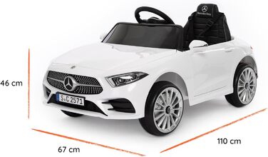 Дитячий електромобіль Mercedes CLS 350 AMG, ліцензія, 12V, шкіряні сидіння, пульт, MP3, білий