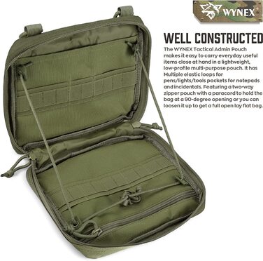 Нейлонова поясна сумка WYNEX для походів армійсько-зелена