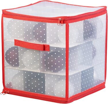 Коробка для прикрас на Новий рік Infactory: набір 3 шт. для зберігання 27 новорічних кулі до 10 см, з ручкою