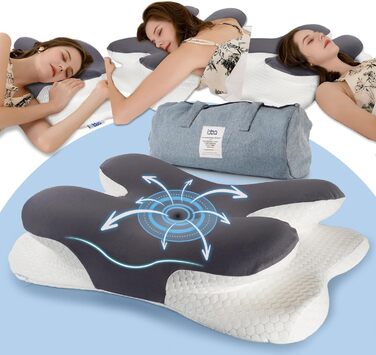 Ортопедична подушка для шиї IDEA з Memory Foam, для дорослих, з підтримкою шиї, Travel Neck Pillow