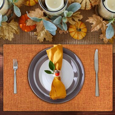 Набір тканинних серветок для столу (8 шт), Бордовий колір, Стійкі до тепла, Легко миються, Ідеально для святкування та декору