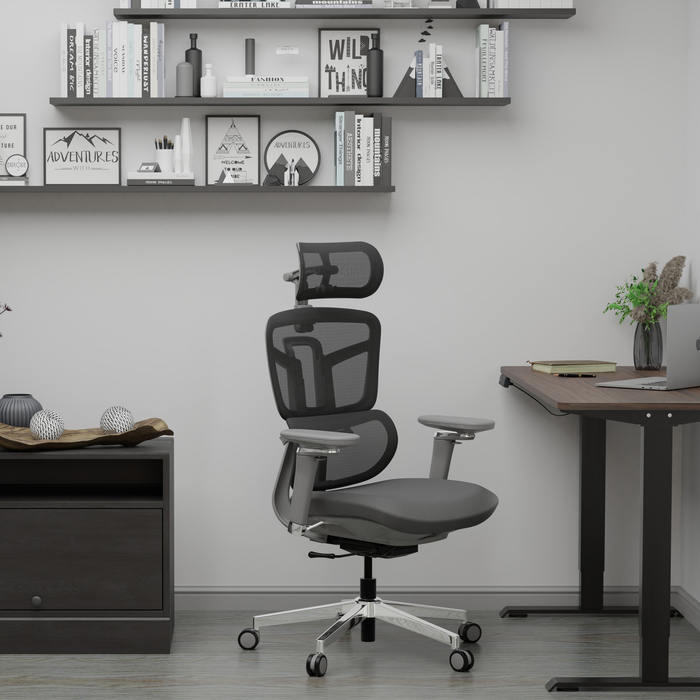 Крісло Mealux S4 Air Fabric Grey (арт. HF-S4 F/G)