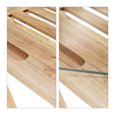 Кухонний візок Relaxdays з горіхового дерева