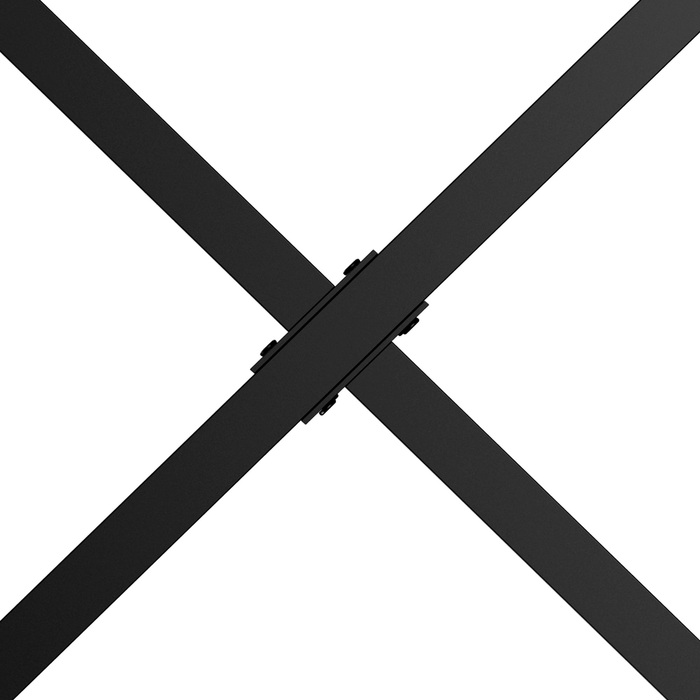 2 шт. металеві ніжки для столу, підставка для обіднього столу, письмового столу, журнального столика, металевий каркас у формі X, чорний колір, 72 см