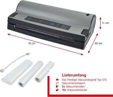 Вакууматор Solis Vac Prestige 575 для продуктів харчування з функціями імпульсної паяння та маринування