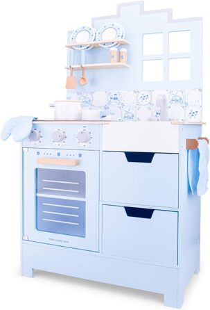 Новий кухонний куточок Classic Toys 11065 - Модерн з варильною поверхнею, Multi Color (Delft Blue)