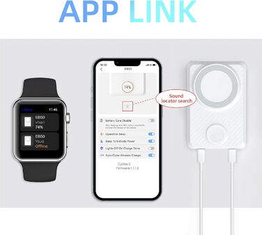 Магнітний зарядний пристрій LIMETA 4-в-1 для Apple Watch, AirPods, iPhone та Android - Power Bank 15000 мАг