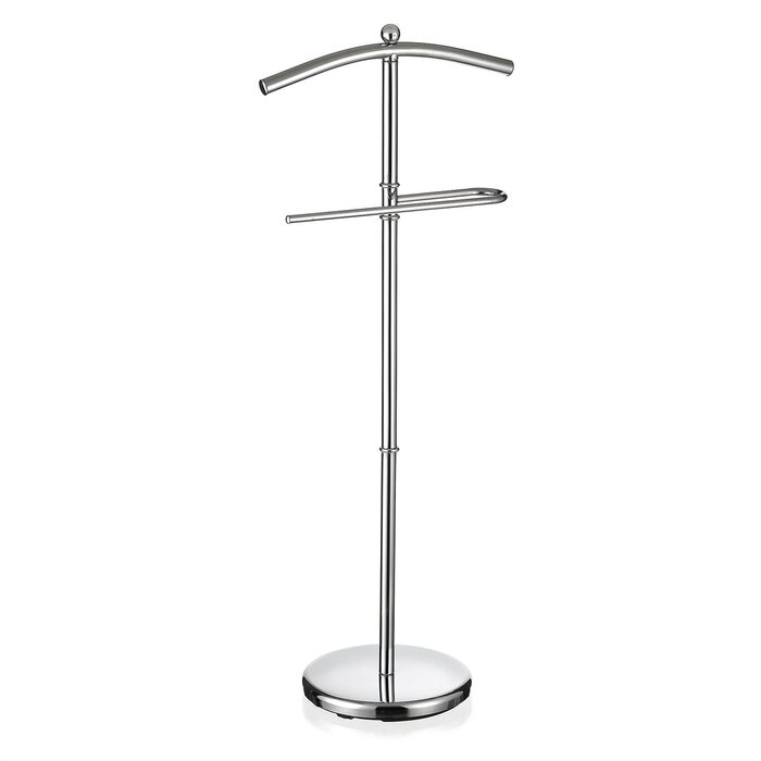 Стійка для одягу чоловіча CARO-Möbel JÖRG з вішалкою для штанів (хром)