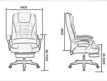 Офісне крісло WHOJA з регулюванням спинки 155° - стильний дизайн, міцність 200 кг, 3 кольори