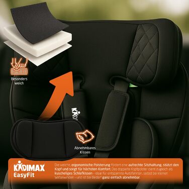 Автокрісло i-Size 9-36 кг, 15 місяців - 12 років, група 1/2/3, ECE R129/03, чорний колір