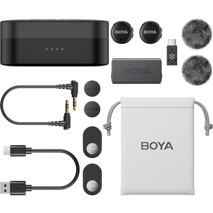 Бездротовий мікрофон BOYA LINK 3-02 Type-C/TRS Black