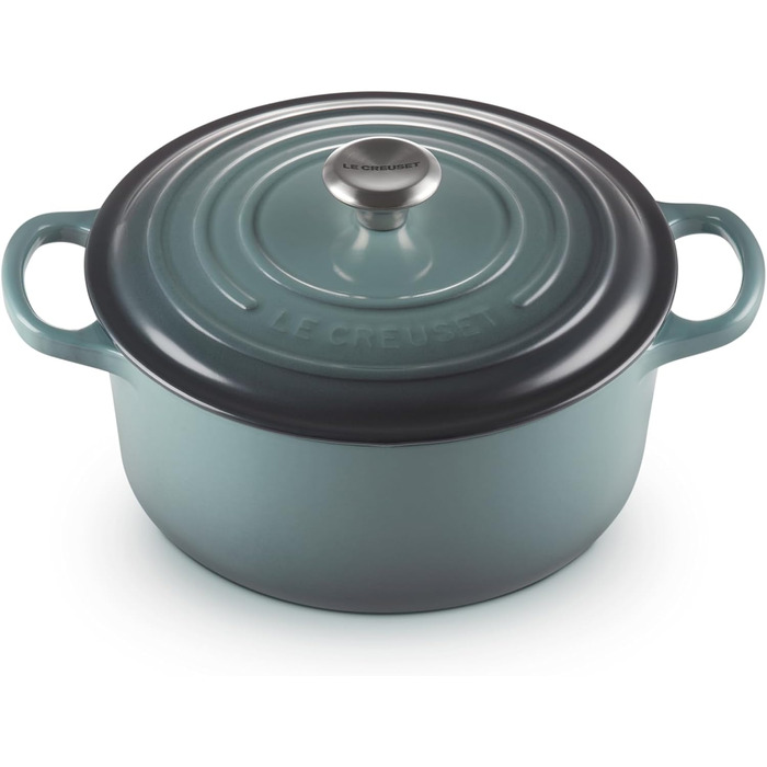 Каструля чавунна Le Creuset Signature, 22 см, 4,2 л, для всіх типів плит включаючи індукційну (Ocean)