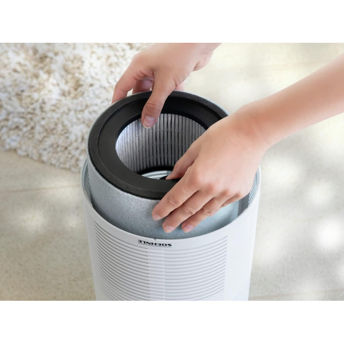 Повітряний Очищувач Soehnle AirFresh Clean 400 з 4-ступеневою системою очищення, HEPA та вугільним фільтром, UV-C світло, для алергіків. Запасні фільтри 400