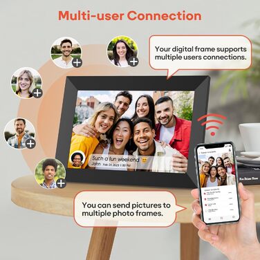 Цифрова фоторамка Frameo WLAN (набір 2 шт), 10.1 дюйма, IPS Touchscreen 1280x800, 32GB пам'яті, з автоматичним поворотом та віддаленою передачею фото