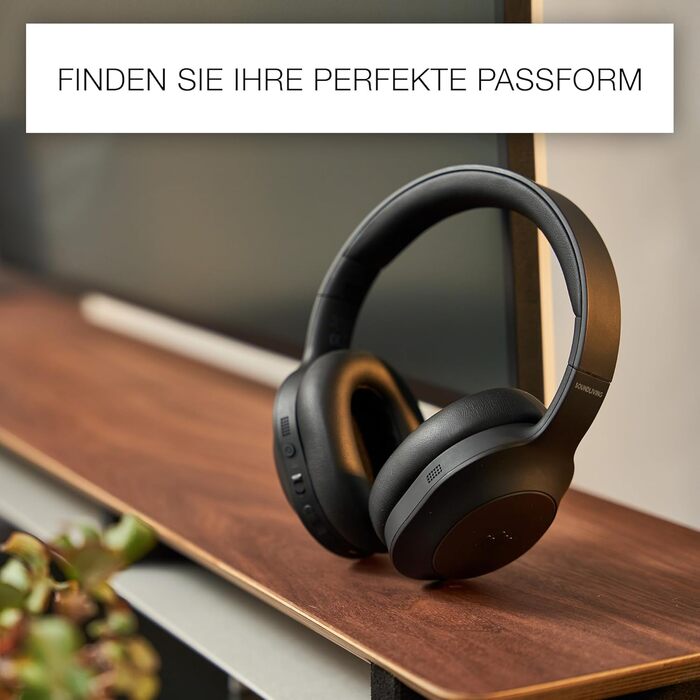 Накладні навушники SOUNDLIVING Wave Bluetooth 5.0, ANC, 40 годин відтворення, Hi-Fi, Чорний