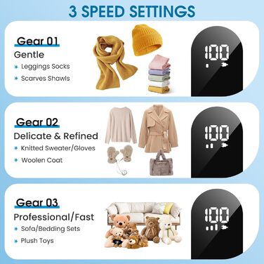 Електричний видалення ворсу Maxtachi: бездротовий пристрій для одягу з 3 швидкостями, 6-клинковий насадка, LED-дисплей, чорний