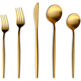Набір сервірувального посуду Karaca Orion Matt Gold 60 предметів: ложки, виделки, сито, лопатка, цукорниця та інше