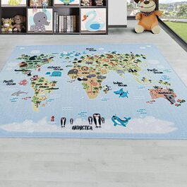 Дитячий килимок Carpetsale24 100х150 см синій