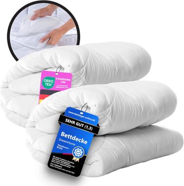 Ковдра DreamHome 135x200 см на 4 сезони - Оeko-Tex сертифікована, адаптована стегальна ковдра 135x200 см - літня та зимова ковдра - ковдра на всі сезони