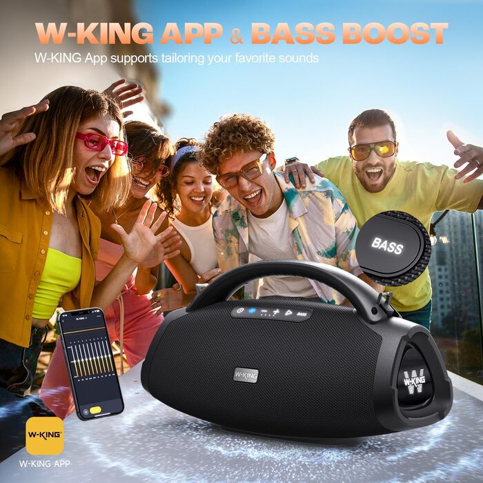 W-King Bluetooth Колонка 330W Peak, 200W RMS, 7.5