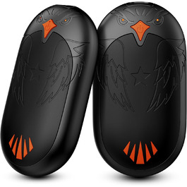 Електричні грілки для рук 2 шт. з підзарядкою USB, портативні кишенькові грілки 2-в-1 з 3 режимами нагріву, до 24 годин тепла, багаторазові, для активного відпочинку взимку (чорний, магнітні)