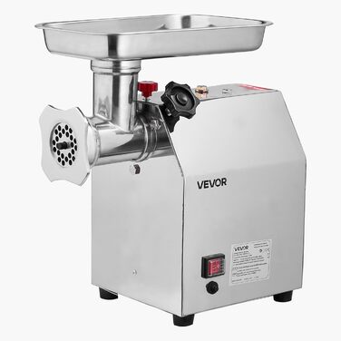 Електрична м'ясоподрібнювач VEVOR, 850 Вт, 3.2 кг/хв, з лезом та диском, для кухні та ресторану