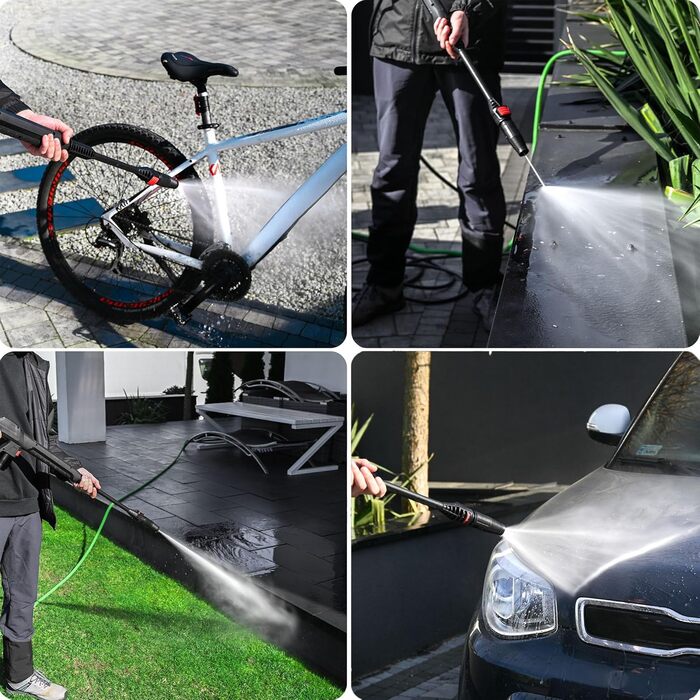 Високотискний мийник LEHMANN Hudson 1800 Вт, 145 бар, 450 л/год, з набором аксесуарів (щітка, пінозмішувач, шланг 5м)