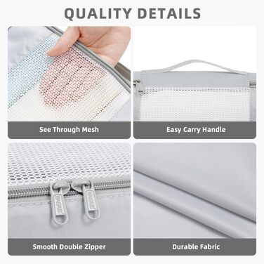 Набір органайзерів для одягу в дорогу BAGAIL, 10 шт., дорожні компресійні куби для пакування речей у валізу та ручну поклажу, рожевий