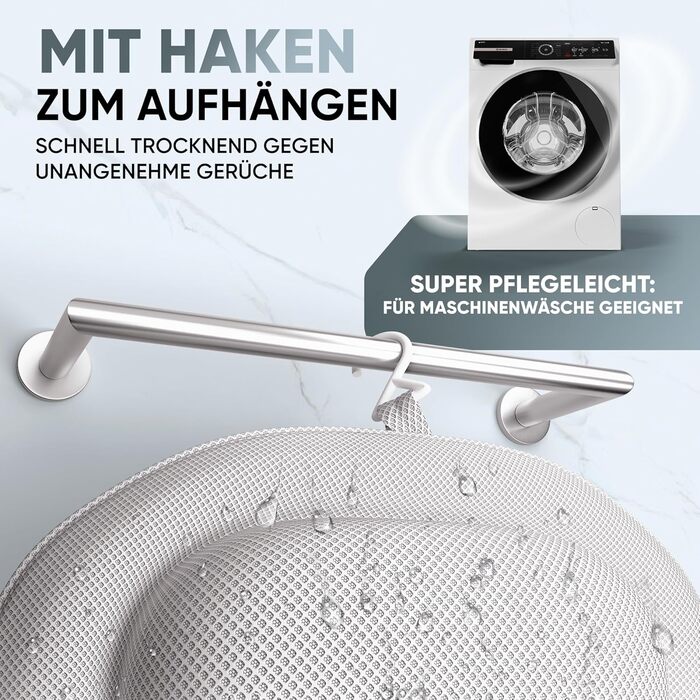 Преміум подушка для ванни XXL рожева | Додаткові подушки для шиї та плечей | Швидковисихаюча, пральна подушка для ванни з 4 великими присосками | Подушка для ванни рожева (XX-Large, Білий)